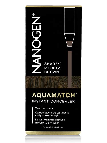 Nanogen Aquamatch - Corrector Cuero Cabelludo resistente al agua: Castaño Medio