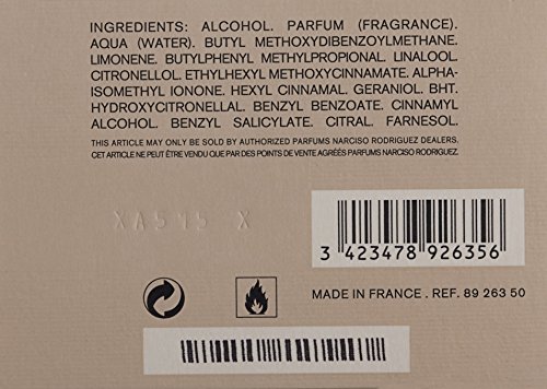 Narciso Rodriguez Narciso Agua de perfume Vaporizador, 90 ml/3 oz, Corcho azul marino (Caqui)