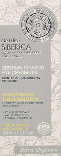 Natura Siberica Crema Gel para el Contorno de Ojos Ginseng Siberiano Hidratante y Anti Ojeras - 30 ml