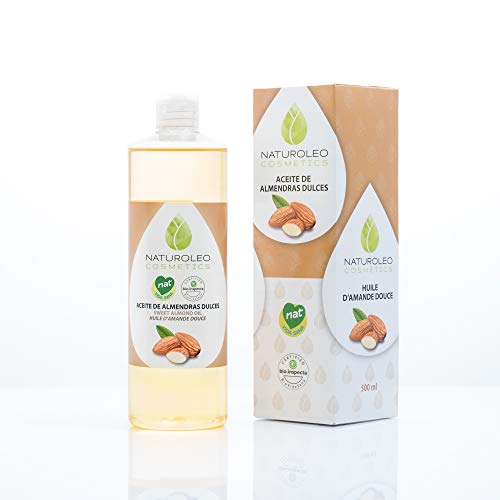 Naturoleo Cosmetics - Aceite Almendras Dulces NAT - 100% Puro y Natural Certificado - 500 ml