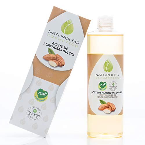 Naturoleo Cosmetics - Aceite Almendras Dulces NAT - 100% Puro y Natural Certificado - 500 ml