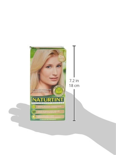 Naturtint Tinte sin Amoniaco, Ingredientes Vegetales, Tono 10N Rubio Alba, 170 ml