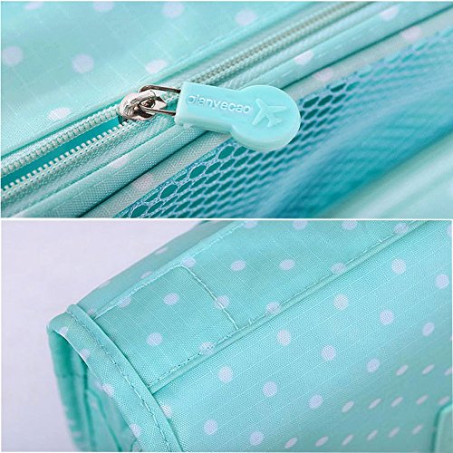 Neceser Bolsa del Organizador Impermeable colgante lavado bolso almacenamiento de maquillaje cosméticos aseo caso bolsa de viajes organizador de bolsa-Azul de cielo