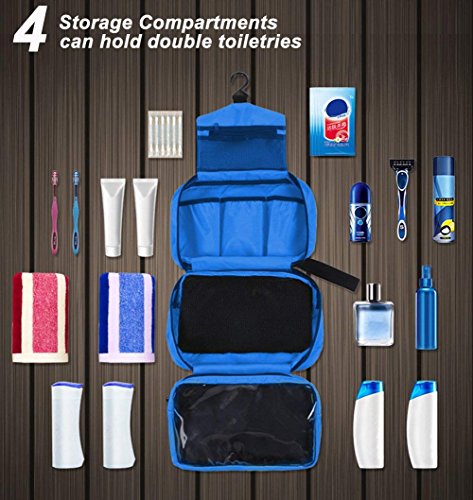 Neceser Viaje Hombre y Mujer, Boic Pequeño Bolsas de Aseo Impermeable, Neceser Maquillaje Pack Neceser Baño Toiletry Kit, Cosmético Organizadores de Viaje Travel Toiletry Bag (Negro)