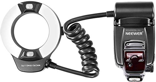 Neewer Macro TTL Ring Anillo luz de Flash con LED lámpara de Ayuda AF, AF Assist Lamp para Canon E-TTL TTL Cámaras/Tales como Canon EOS 5D Mark II EOS Rebel