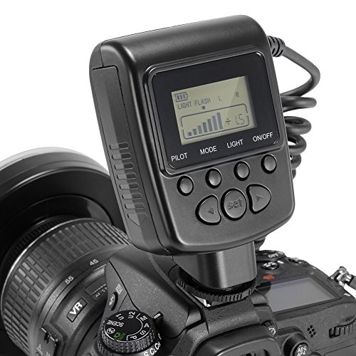 Neewer RF550D, 48 Macro LED Anillo Flash Bundle con Pantalla LCD,Control de Potencia,Anillos Adaptadores y Difusores Flash