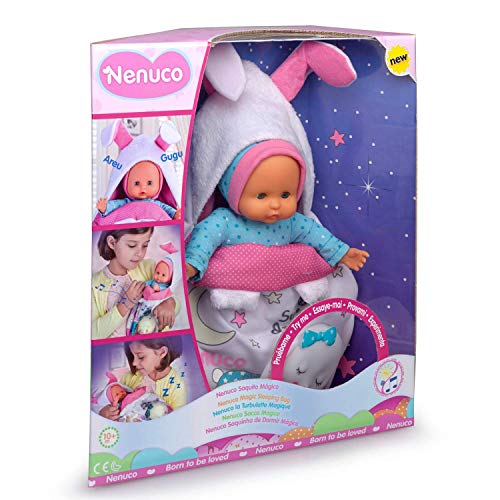 Nenuco de Famosa Saquito Mágico, muñeca bebé con Luces y Sonidos para niñas y niños a Partir de 10 Meses (Famosa 700015021)