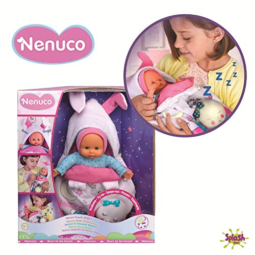Nenuco de Famosa Saquito Mágico, muñeca bebé con Luces y Sonidos para niñas y niños a Partir de 10 Meses (Famosa 700015021)