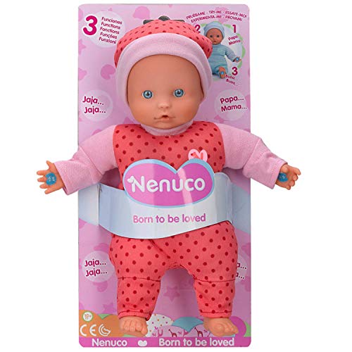 Nenuco - Muñeco Blandito 3 Funciones, hace sonidos de bebé, para niños a partir de 10 meses (Famosa 700014881) , color/modelo surtido