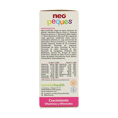 Neo Peques | Jarabe Infantil para Niños Crecimiento | 150 ml