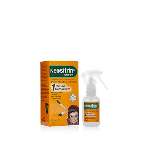 Neositrin Spray gel tratamiento para eliminar piojos y liendres en 1 minuto -60ml