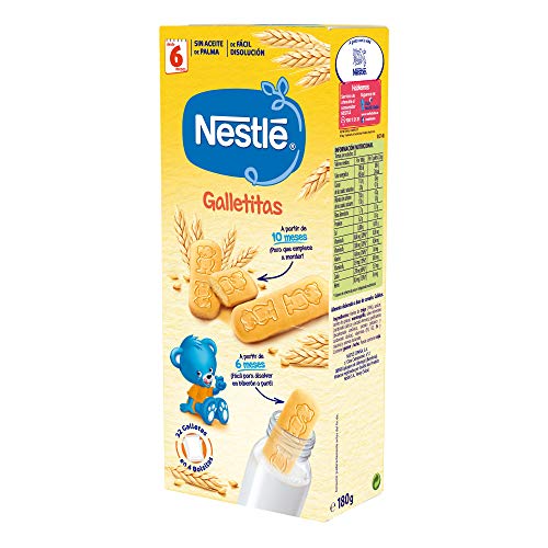 Nestlé Galletitas para bebés desde 6 meses - 12 paquetes de 180 gr