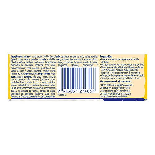 Nestlé Leche y Cereales con Miel Pijama - Paquete de 6x2 unidades de 250ml