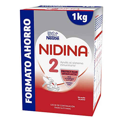 NESTLÉ NIDINA 2 Premium [PACK AHORRO] - A partir de los 6 meses - Leche de continuación en polvo - Fórmula para bebés - 1Kg