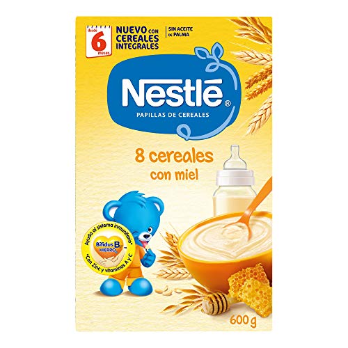 Nestlé - Papillas 8 Cereales Con Miel A Partir De 6 Meses 600 g