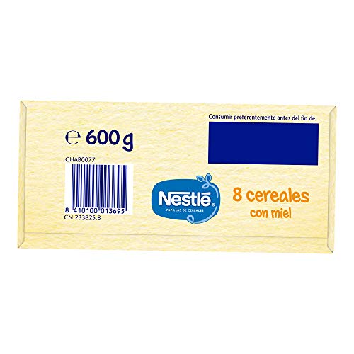 Nestlé - Papillas 8 Cereales Con Miel A Partir De 6 Meses 600 g