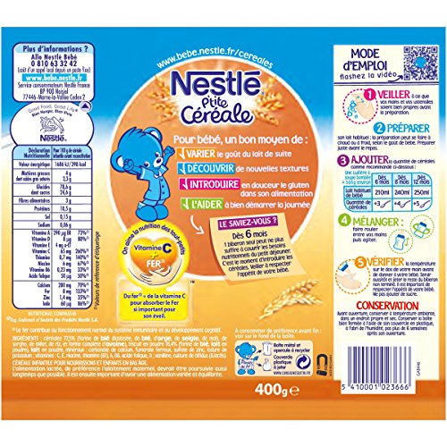 NESTLE P'tite Céréale Biscuité 400g - 6 Mois et +