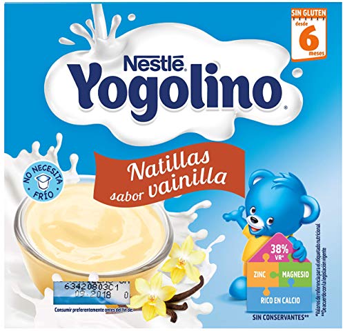 Nestlé Yogolino Natillas de galletas - Paquete de natillas de 6x4 unidades de 100g