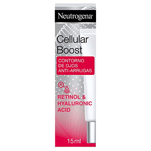 Neutrogena Cellular Boost Anti-Edad, Contorno De Ojos Anti-Arrugas Rejuvenecedor con Ácido Hialurónico y Retinol 1 Unidad 15 ml