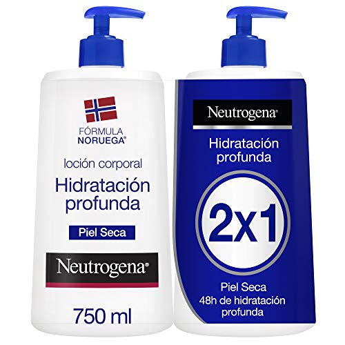 Neutrogena Loción Corporal Hidratación Profunda - Pack de 2 x 750 ml - Total: 1500 ml