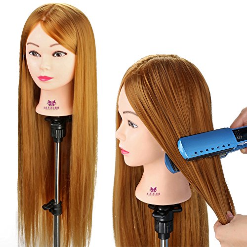 Neverland Beauty 76 cm cabezas de ejercicios para peinar peinado cosmétologie práctica maniquí muñeca 100% de cabello sintéticas + Elefante & Hairdressing herramientas accesorios Set # 27