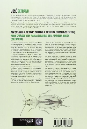 New Catalogue Of The Family Carabidae Of The Iberian Peninsula (Coleoptera) = Nuevo Catálogo de la Familia Carabidae de la Península Ibérica (Coleoptera)