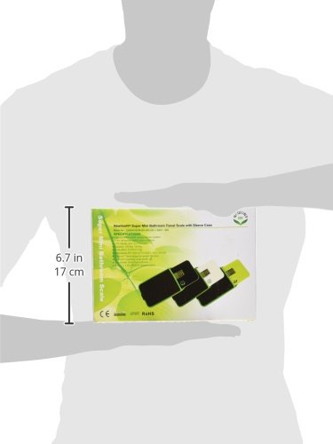 NewlineNY Más pequeña báscula de baño de viaje con la manga de protección (negro)