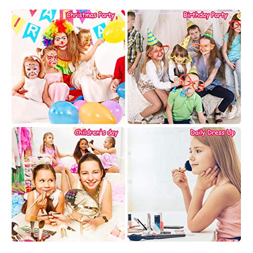 NEWSTYLE Maquillaje Niñas Set,25 PCS Juego de Maquillaje para niños,Cosméticos Lavables, Regalo de Princesa para Niñas en Fiesta,Cumpleaños,Navidad