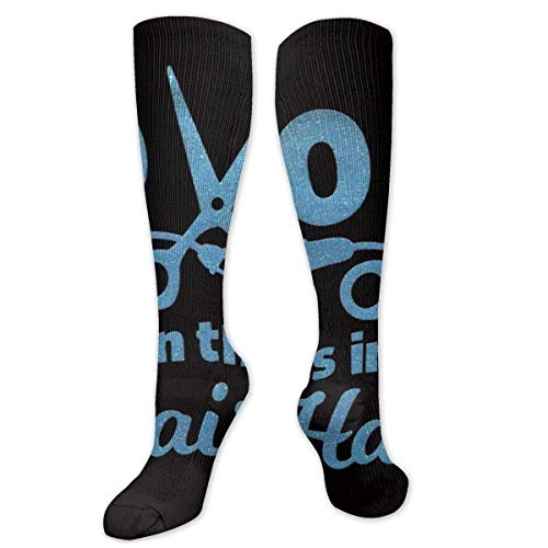 NGMADOIAN Peluquería Love Calcetines de compresión para hombres y mujeres, cómodos calcetines altos hasta la rodilla Boost Football Calcetines largos de tubo