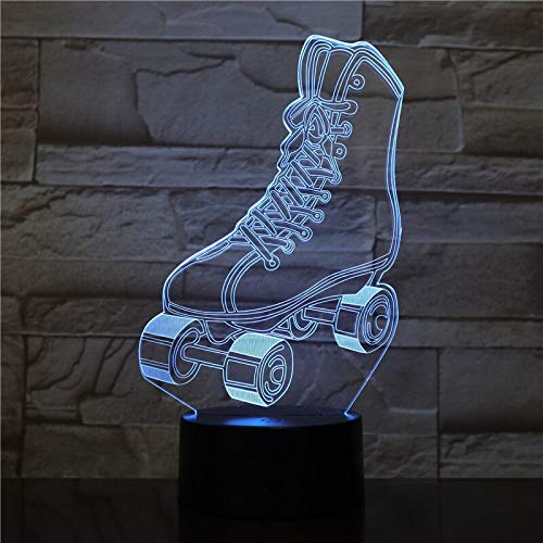 Night Light Roller Skates lámpara de Mesa Multicolor de Repuesto para decoración de Regalos Infantiles