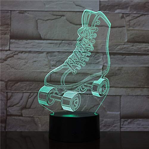 Night Light Roller Skates lámpara de Mesa Multicolor de Repuesto para decoración de Regalos Infantiles