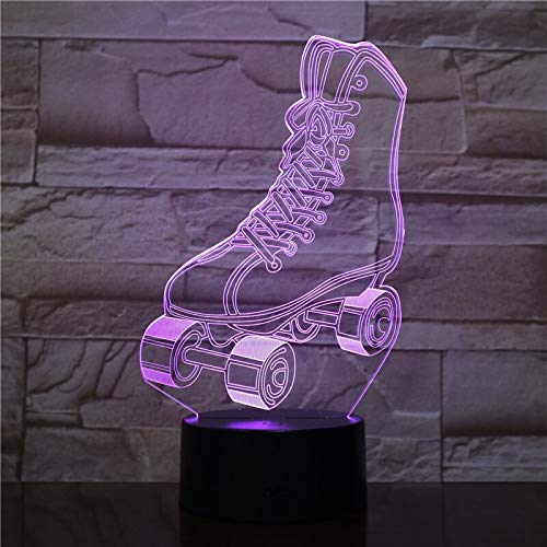 Night Light Roller Skates lámpara de Mesa Multicolor de Repuesto para decoración de Regalos Infantiles