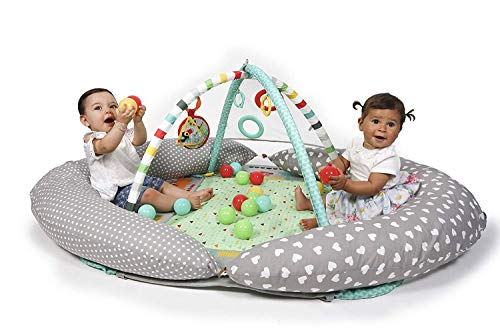 Niimo Cojin Lactancia Bebe y Almohada Embarazada Dormir XXL Multifuncion Funda Cojin 100% Algodon Desenfundable y Lavable Relleno de Poliester Multiusos Maternidad (Gris-Estrella Blanca)