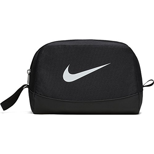 Nike Club Team Swoosh Toiletry Bag Bolsa de aseo, 27 cm, Negro (White)