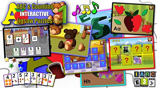 Niños ABC y contando Jigsaw Puzzle juego - aprender las formas de numeración del alfabeto y los números adecuado para niños pequeños y niños de edad escolar pre