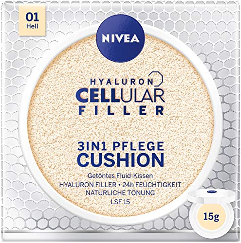 Nivea 3 in1 Anti-age Cuidado Cojín para películas precortadas naturales y humedad, para pieles claras, 15 g