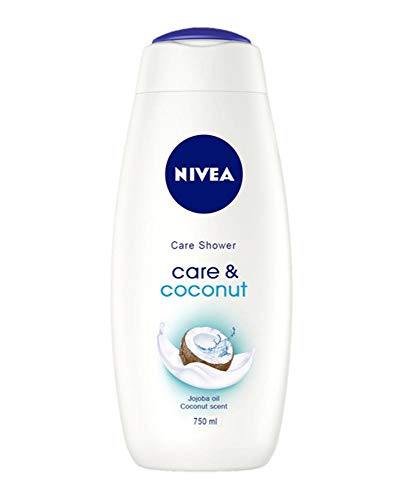 NIVEA Care & Coconut Gel de Ducha - formato familiar - Geles de ducha (Adultos, Niño, Cuerpo, Piel normal, Coco, 750 ml)
