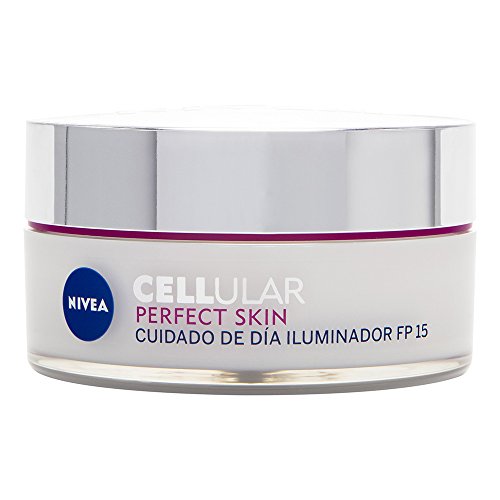 NIVEA Cellular Perfect Skin Cuidado de Día FP15 (1 x 50 ml), crema hidratante facial para dar luminosidad a la piel, crema de día iluminadora, crema antienvejecimiento