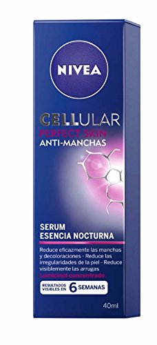 NIVEA Cellular Perfect Skin Serum Esencia Nocturna (1 x 40 ml), sérum de noche, sérum antimanchas, sérum facial antiedad para reducir las arrugas y las decoloraciones