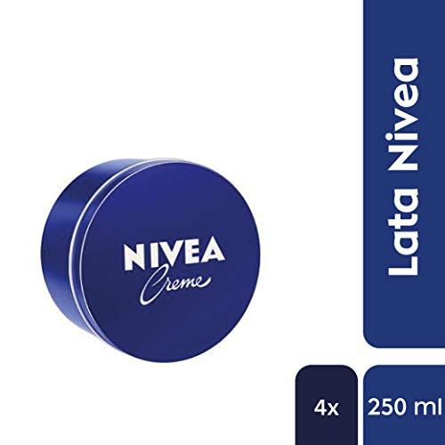 NIVEA Creme en pack de 4 (4 x 250 ml), crema hidratante corporal y facial para toda la familia, crema universal para una piel suave e hidratada, crema multiusos