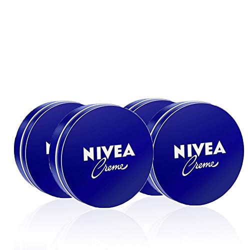 NIVEA Creme en pack de 4 (4 x 75 ml), crema hidratante de manos, cara y cuerpo para toda la familia, crema universal para una piel suave e hidratada, crema multiusos