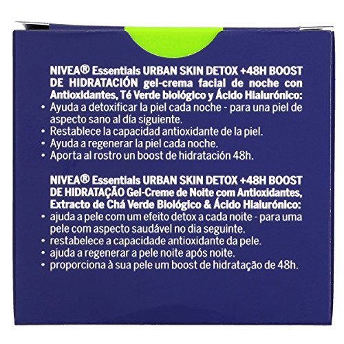 NIVEA Essentials crema de noche hidratante urban detox tarro 50 ml