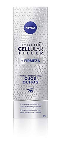 NIVEA Hyaluron Cellular Filler Contorno de Ojos (1 x 15 ml), crema para el contorno de ojos, crema antiedad hidratante, crema reafirmante con ácido hialurónico