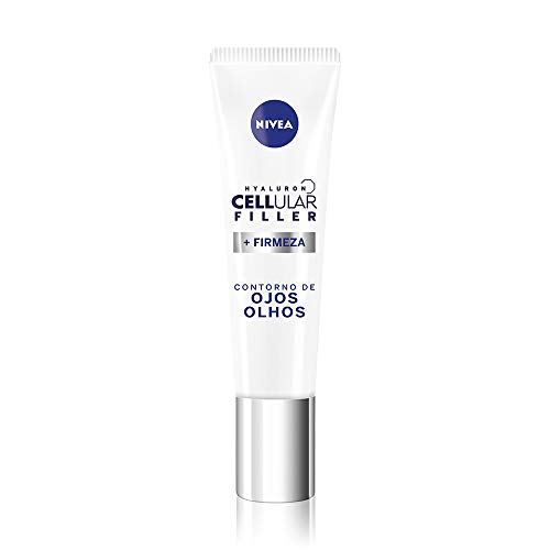 NIVEA Hyaluron Cellular Filler Contorno de Ojos (1 x 15 ml), crema para el contorno de ojos, crema antiedad hidratante, crema reafirmante con ácido hialurónico