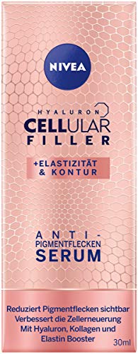 Nivea Hyaluron Cellular Filler + Elasticidad & contorno Anti-Pigmentflecken Serum en 1er Pack (1 x 30 ml), hocheffektive Gesichtsspflege reduce Pigmentflecken, Serum para el rostro