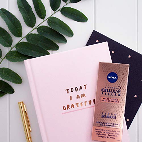 NIVEA Hyaluron Cellular Filler + Elasticidad y Antigravedad Serum Antimanchas (1 x 30 ml), sérum con ácido hialurónico para reducir las arrugas, sérum facial antiedad