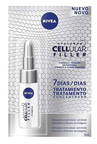 NIVEA Hyaluron Cellular Filler Tratamiento Concentrado 7 Días en pack de 8 (8 x 5 ml), tratamiento facial, ampollas hidratantes con ácido hialurónico, ampollas antiedad