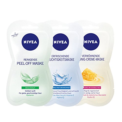 Nivea Máscaras Juego de 3, exclusiva zugabe, Peel Off, crema de miel de y humedad de máscara, multimas King Set