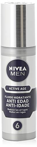 NIVEA MEN Active Age Fluido Hidratante Anti-edad (1 x 50 ml), cuidado facial de día para hombre, hidratante antiedad para reducir las arrugas de la piel madura