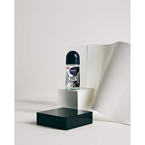 NIVEA MEN Black & White Invisible Original Roll-on pack de 6 (6 x 50 ml), desodorante antimanchas de cuidado masculino, desodorante invisible para proteger la piel y ropa